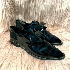 ALDO patent leather slip on oxfords